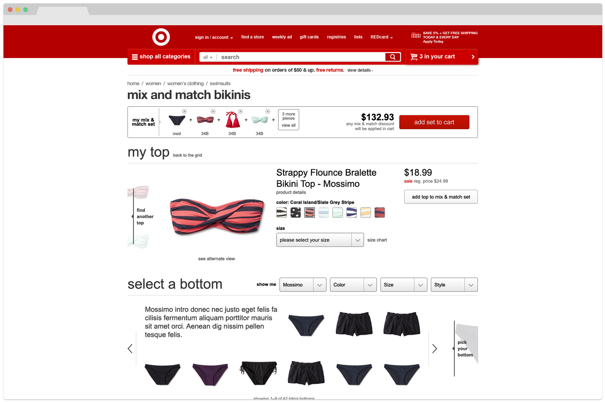 Screenshot of Swim Mix&Match