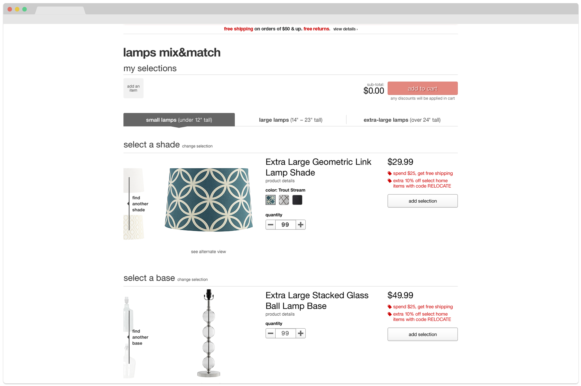 Screenshot of Lamps Mix&Match